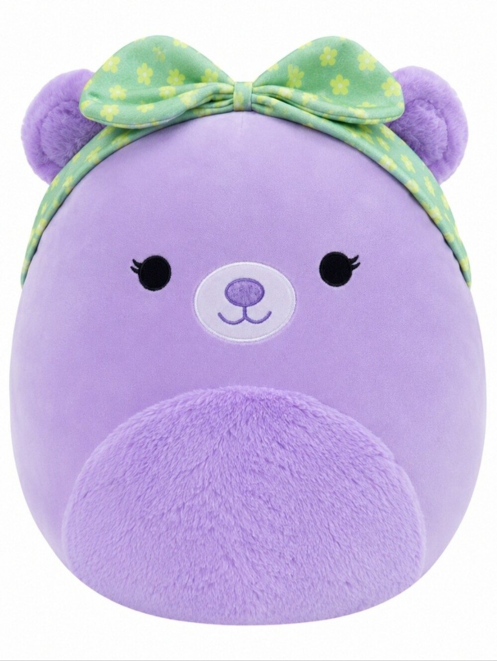 Squishmallows Silvy Lavender Bear with Floral Headband 16" Plush Kellytoy